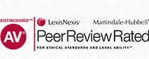Distinguished | AV | LexisNexis | Martindale-Hubbell | Peer Review Rated For Ethical Standards And Legal Ability